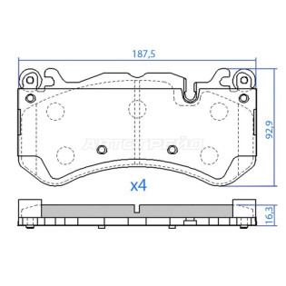 Колодки тормозные перед AUDI A6 08-/Q3 13-/MERCEDES GL-CLASS X166/S-CLASS W222 SAT