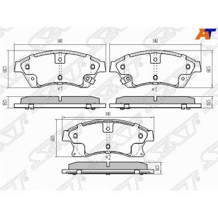 Колодки тормозные перед CHEVROLET CRUZE /AVEO 09-/OPEL ASTRA J 10- (диски 276мм) SAT