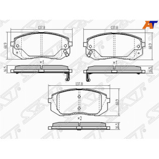 Колодки тормозные перед HYUNDAI IX35 09- I40 11-/JAC S3 SAT