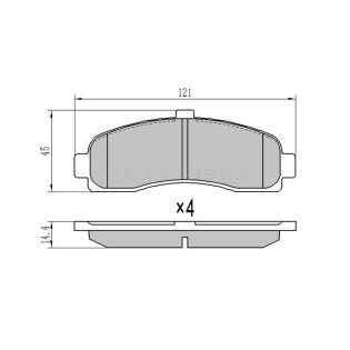 Колодки тормозные перед NISSAN MICRA K11 92- SAT