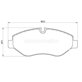 Колодки тормозные передн MERCEDES SPRINTER 06- 3,5-T BREMBO