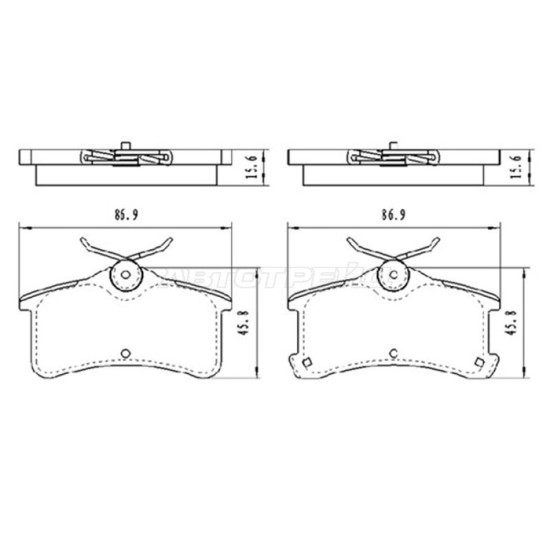 Колодки тормозные зад TOYOTA AVENSIS #T22# 97-03 SAT