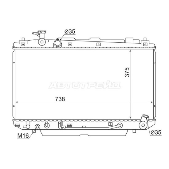 Радиатор Toyota RAV4 (CA20) 00-05 SAT