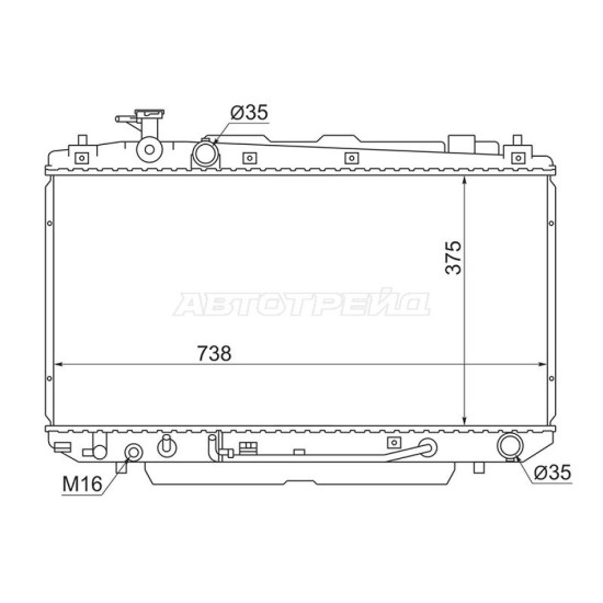 Радиатор Toyota RAV4 (CA20) 00-05 SAT