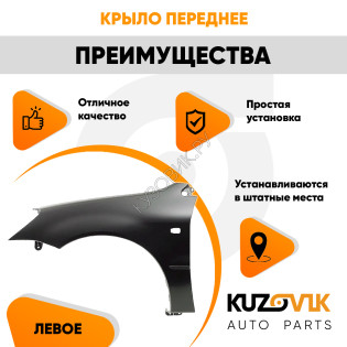 Крыло переднее левое Mitsubishi Lancer IХ (2003-2010) KUZOVIK Крыло переднее левое Mitsubishi Lancer IХ (2003-2010) KUZOVIK
